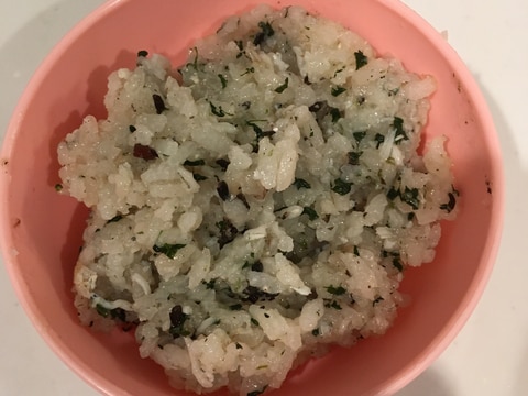 *離乳食*ひじきとしらすの炊き込みご飯